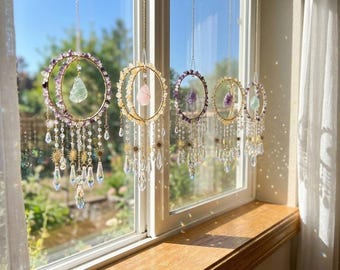 Hemelse Zonnevanger, Edelsteen Regenboogmaker, Boho Raamdecoratie