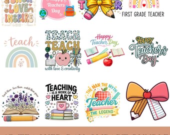 Imágenes prediseñadas del Día del Maestro, Super Maestro, Ilustraciones dibujadas a mano para la vuelta al cole
