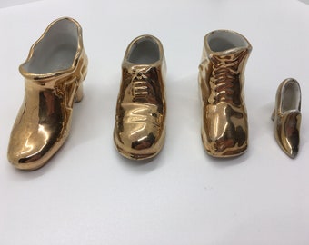 Shoes-Gold-Miniature Vintage-Set of 4
