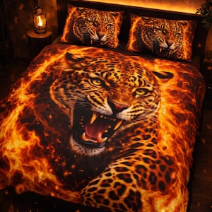 Leopard Bedding Set Fire Design