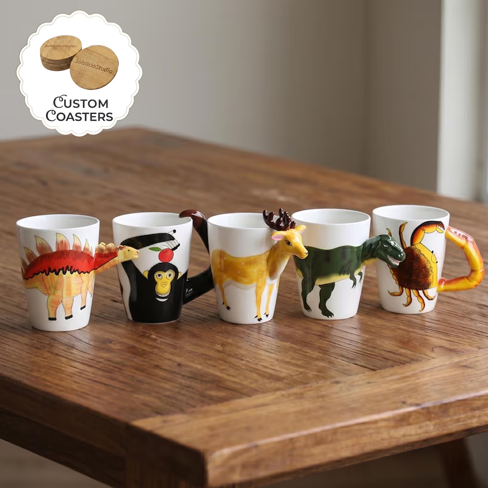 3d animal mug