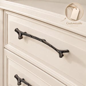 Branch Tree Cabinet Handles, Nature Inspired Drawer Pulls, Gold Black Bronze Rustic Furniture Hardware Decorative Knobs