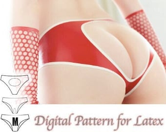 Latex brief PATTERN bundle - Medium - digital template - hand-drawn DIY - lingerie