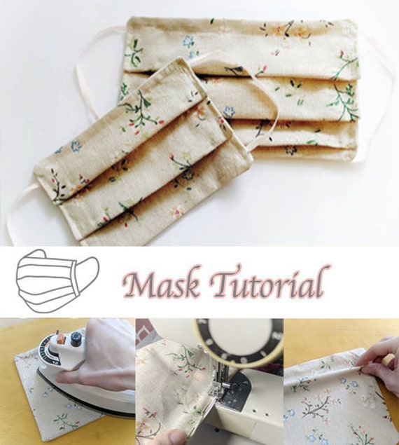 Download Face Mask Photo Tutorial For Reusable Pleated Mouth Mask Pdf Etsy