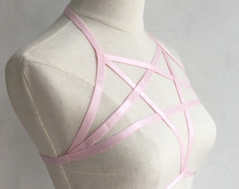 Pentagram chest harness - cage adjustable lingerie