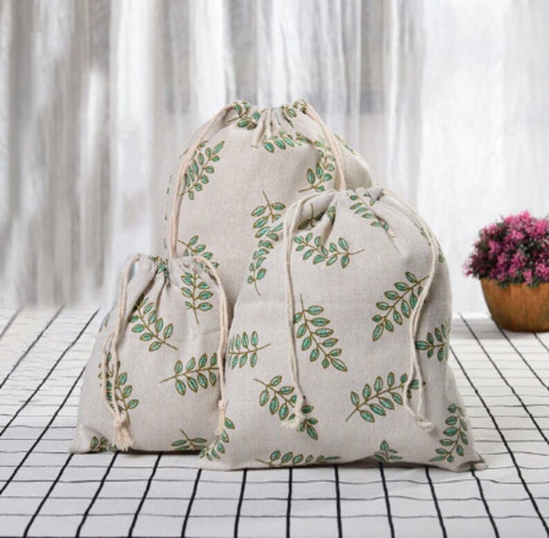 Linen Gift Bags Etsy