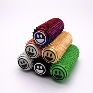 Textured Sensory Fidget with Clicker – Customizable Anti-Stress Roller – Sensory Concentration Toy – 3D Printed