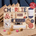 Montessori Toys, Personalized Baby Busy Board, Custom Name Puzzle, Gift for Boy or Girl, First Birthday Gift, Baby Shower, Gifts For Kids