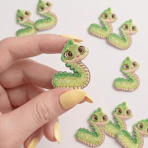 Chinese Zodiac Snake Self-Adhesive Embroidered Patch, Cute Snake Patch, DIY Applique,LunarAdorn