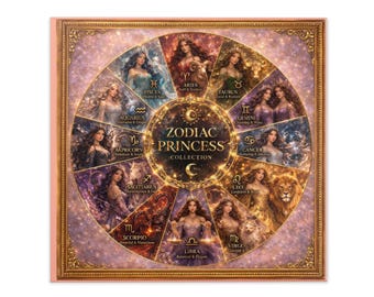 Zodiac Princess-collectie | Alle 12 borden afdrukbare muurkunst