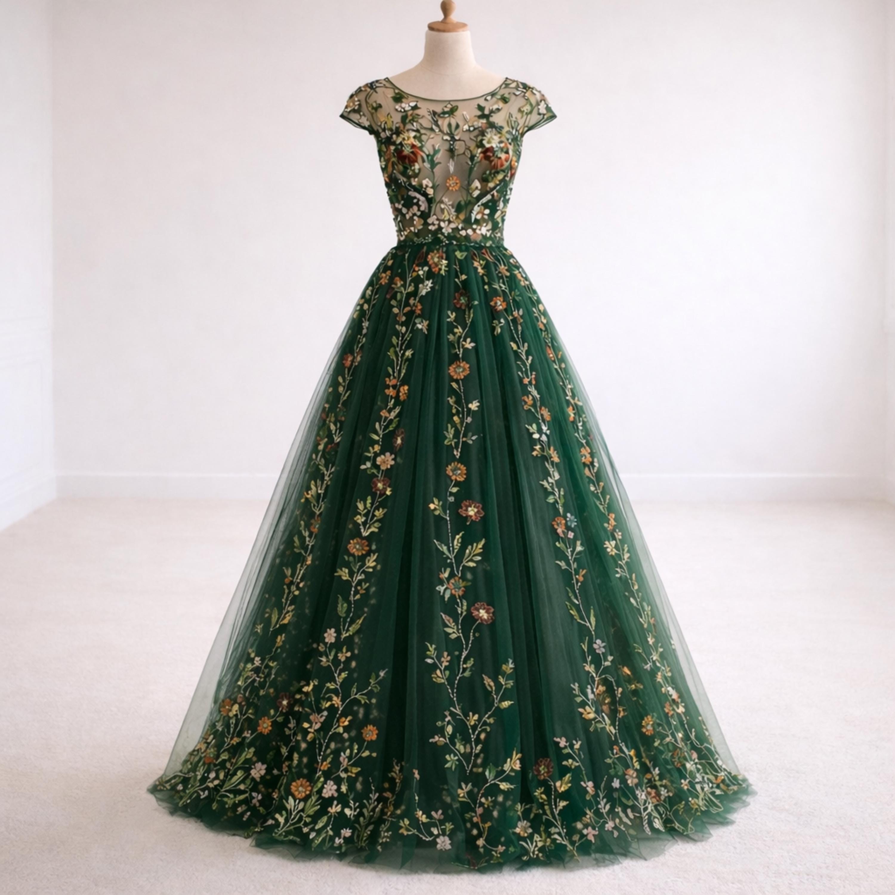 green floral pleated dress Rihoas Floral Corset Spaghetti Strap Midi Dress