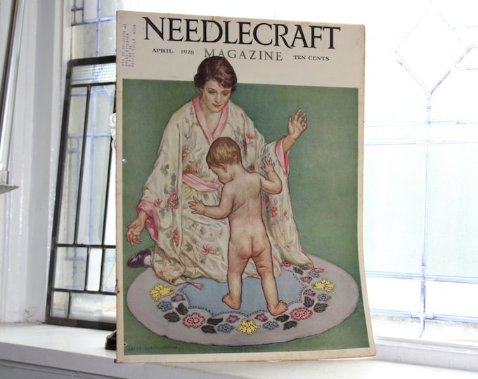 1928 Needlecraft Magazine April Issue Vintage 1920s Sewing