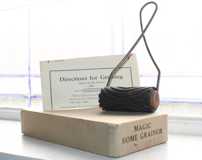 Vintage Grain Painting Tool with Box & Instructions Magic Home Grainer