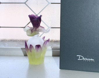 Gorgeous Daum Pate-De-Verre Iris Perfume Bottle with Original Box