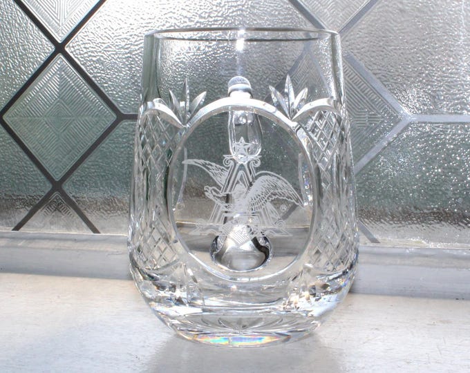 Vintage Waterford Crystal Anheuser-Busch Beer Tankard Mug