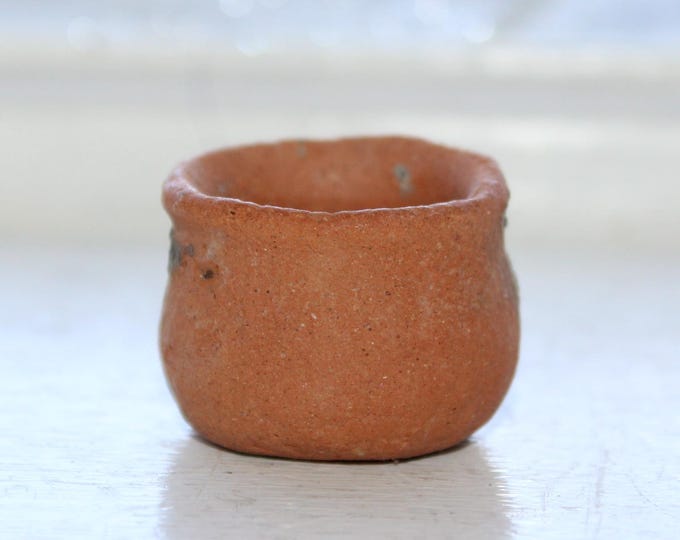 Ancient Terra Cotta Ink Pot: Sea of Cortez Find, Aztec Maya Era Pinch Pot