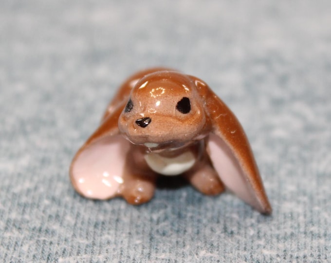 Vintage Hagen Renaker Miniature Figurines Lop Ear Bunny Rabbit
