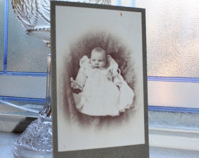 Antique Cabinet Card Photograph Victorian Baby 1800s