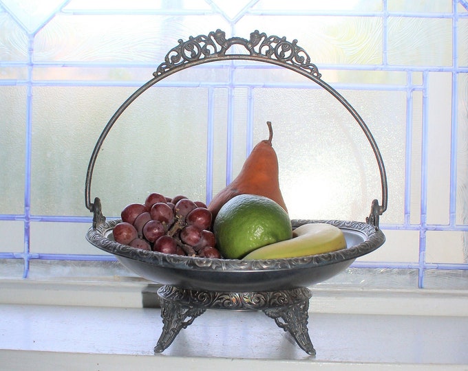 Antique 19th Century Victorian Rockford Silverplate Fruit Basket