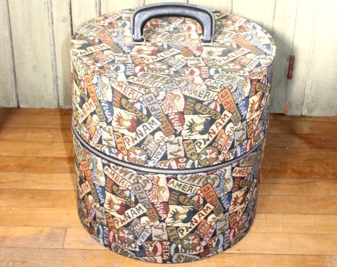 VTG 60s Munro Carry All Airline Travel Passport Vibe Retro Hat Wig Train Case