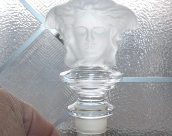Tapón de botella Rosenthal Versace con cabeza de Medusa y cristal esmerilado Lumiere