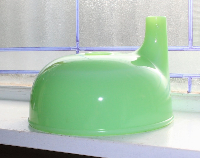 Vintage Jadite Glass Juicer Mixer Bowl Attachment