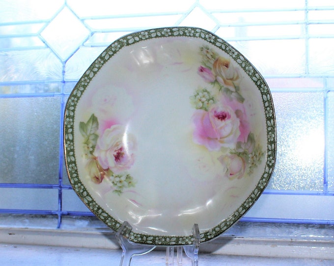 Antique Royal Rudolstadt Large Bowl with Flowers