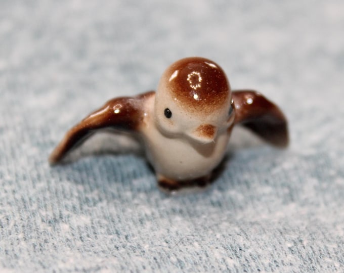 Vintage Hagen Renaker Miniature Figurine Brown Baby Bird