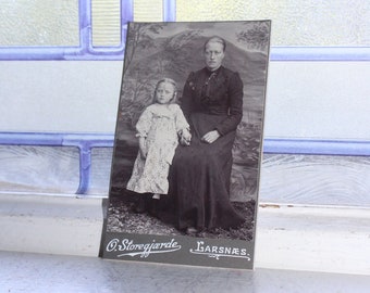 Antique Carte De Visite CDV Photograph Victorian Mother & Child 1800s