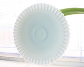 Gorgeous Fenton Silver Crest Cake Stand Vintage Milk Glass