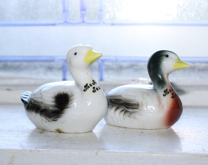 Vintage Salt and Pepper Shakers Ducks McAllen Texas Souvenir