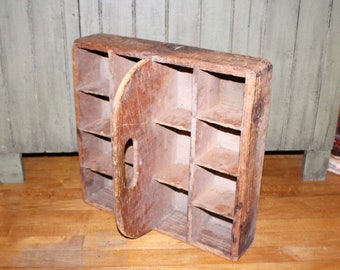 Large Wooden Garden Tote Storage Box Primitive Antique