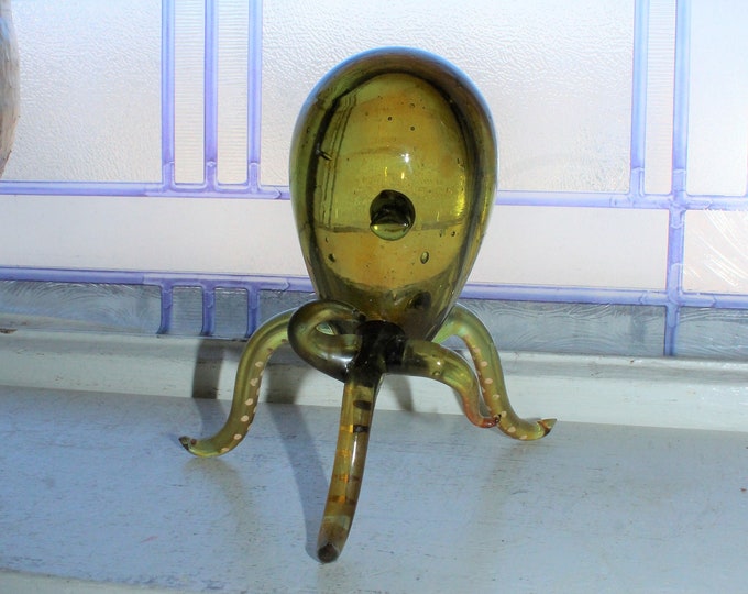 Vintage Art Glass Octopus Squid Figurine
