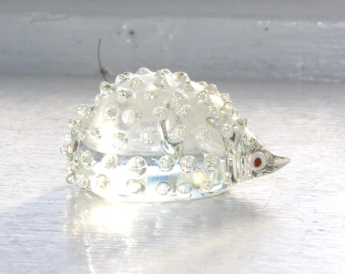 Vintage Miniature Crystal Hedgehog Figurine