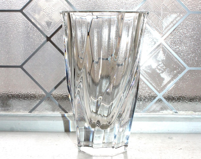 Large Orrefors Crystal Vase Vintage Residence Collection