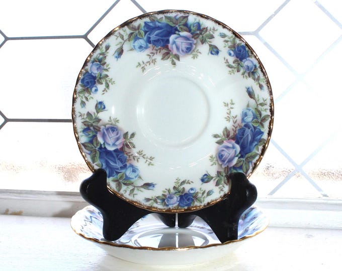 2 Royal Albert Moonlight Rose Saucers Fine Bone China