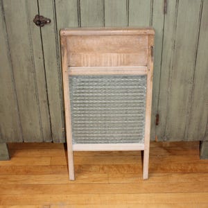Vintage Columbus Glas und Holz Waschbrett Standard Familiengröße Bauernhaus Dekor