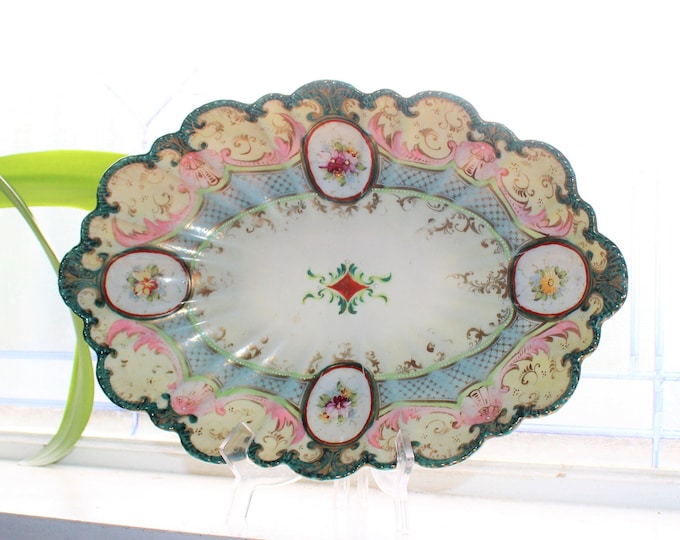 Antique Hand Painted Nippon Bowl NPSK Dow Sie Cot Ure Circa Late 1800s