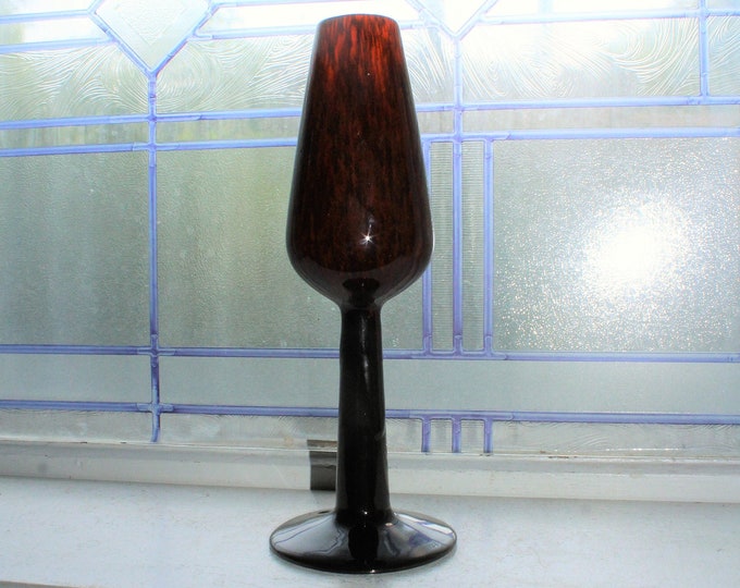 Large Vintage Orange & Brown Freeman McFarlin California Pottery Vase