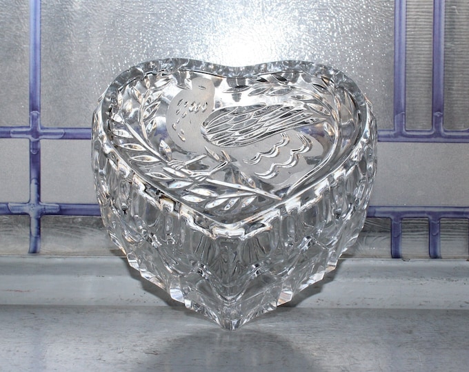 Vintage Hofbauer Byrdes Crystal Heart Dish