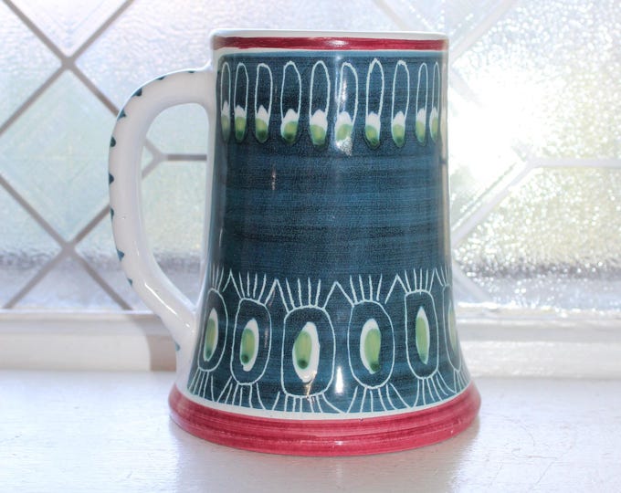 Vintage Scandinavian Elle Keramikk Pottery Beer Mug Hand Painted Norway 899-M2