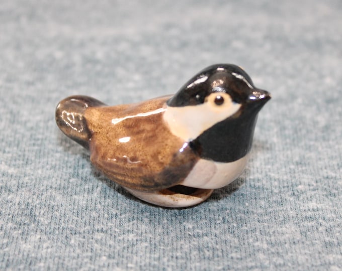 Vintage Rosemeade Dakota Pottery Chickadee Bird Cup Sitter