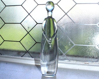 Schwedische Vintage Krona Kristallfigur von Folke Walving