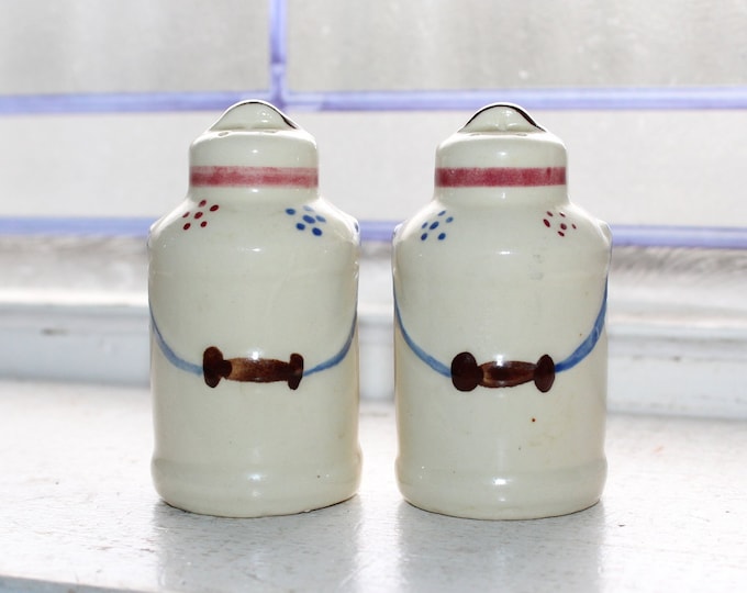 Vintage Salt and Pepper Shakers Shawnee Pottery Milk Cans