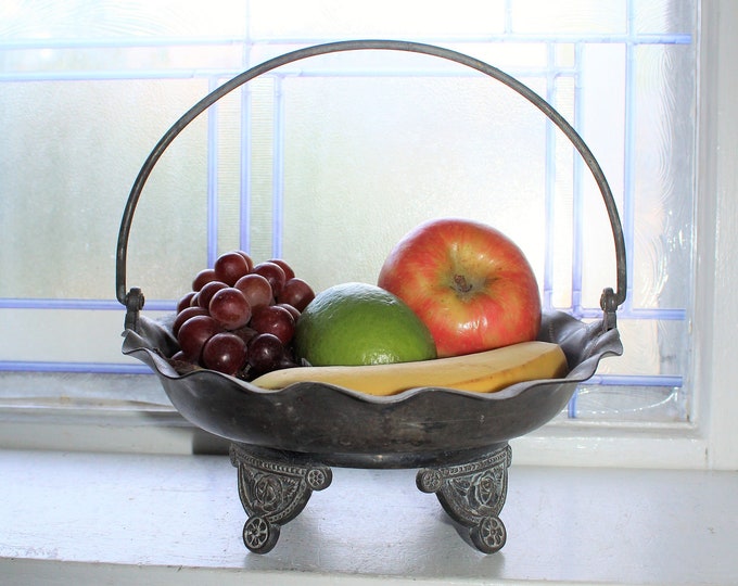 Antique 19th Century Victorian Aurora Silverplate Fruit Basket