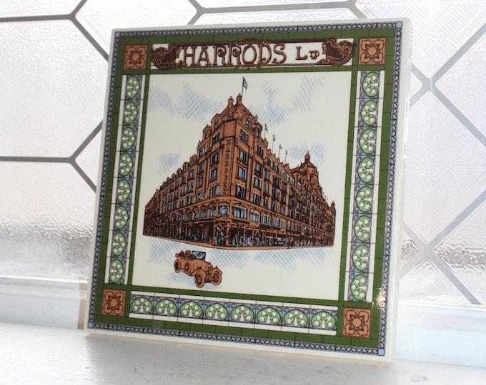 Vintage Harrods Ltd of London Trivet Tile by Decorative Tile Works