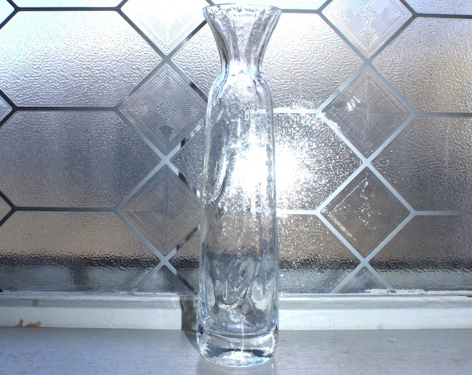 Vintage Sea Glasbruk Bud Vase Kosta Sweden Rune Strand Clear Glass