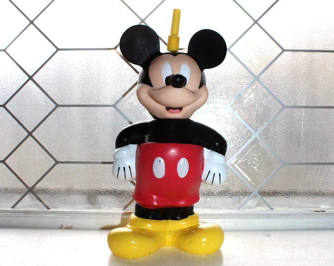 Vintage Mickey Mouse Disney Large Sippy Cup with Straw