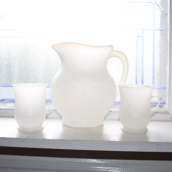 Vintage Kool-Aid Pitcher and 2 Tumblers 1970s