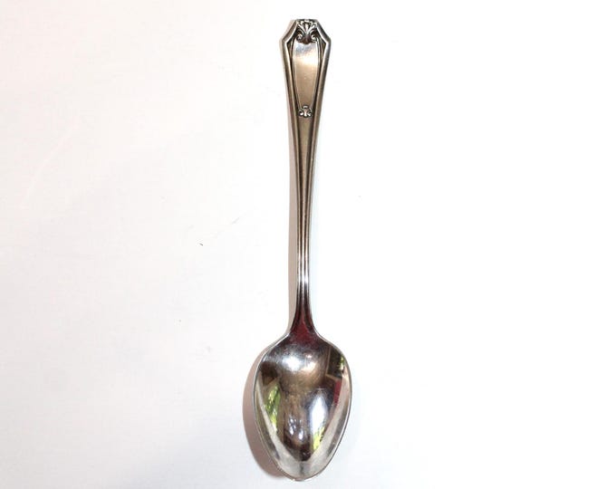 Antique 1911 Edwardian Demitasse Spoon Fairmount Wm Rogers Silverplate